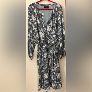 Lane Bryant Belted Long Sleeve Dress 22